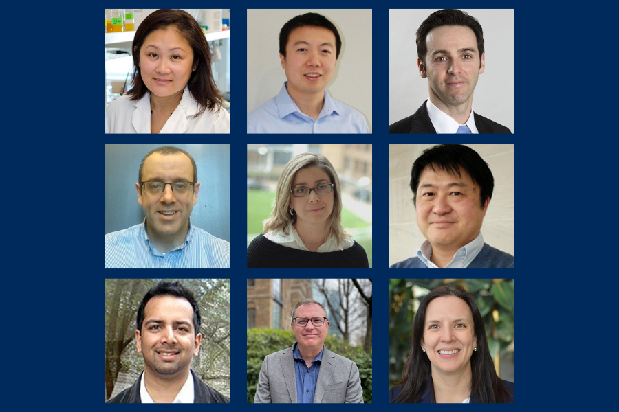 Photos of Nine researchers